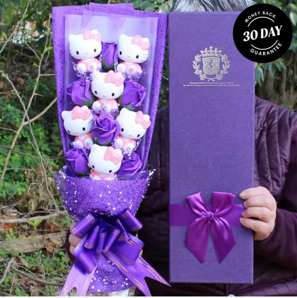 Kitty Bouquet with gift box packaging