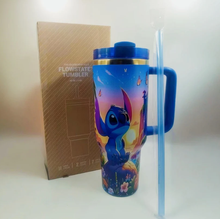 Stitch Insulated Cup Gift Box 40oz (with straw & topper)