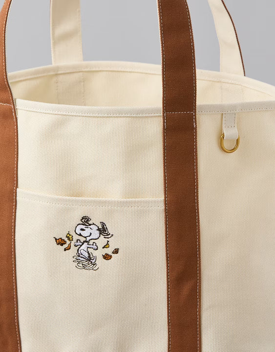Snoopy Fall Graphic Canvas Tote