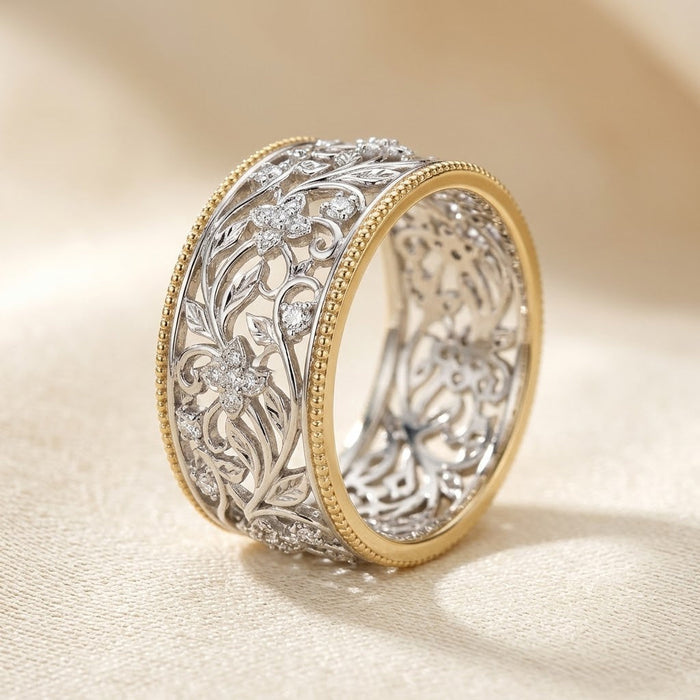 Ornate Ring – Silver & Gold