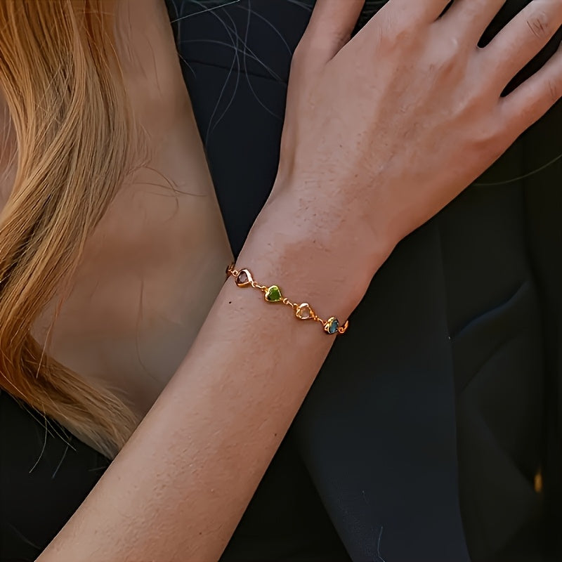 Heart-Shaped Statement Bracelet