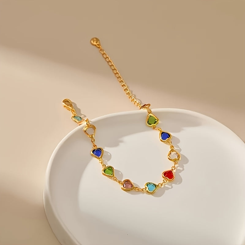 Heart-Shaped Statement Bracelet