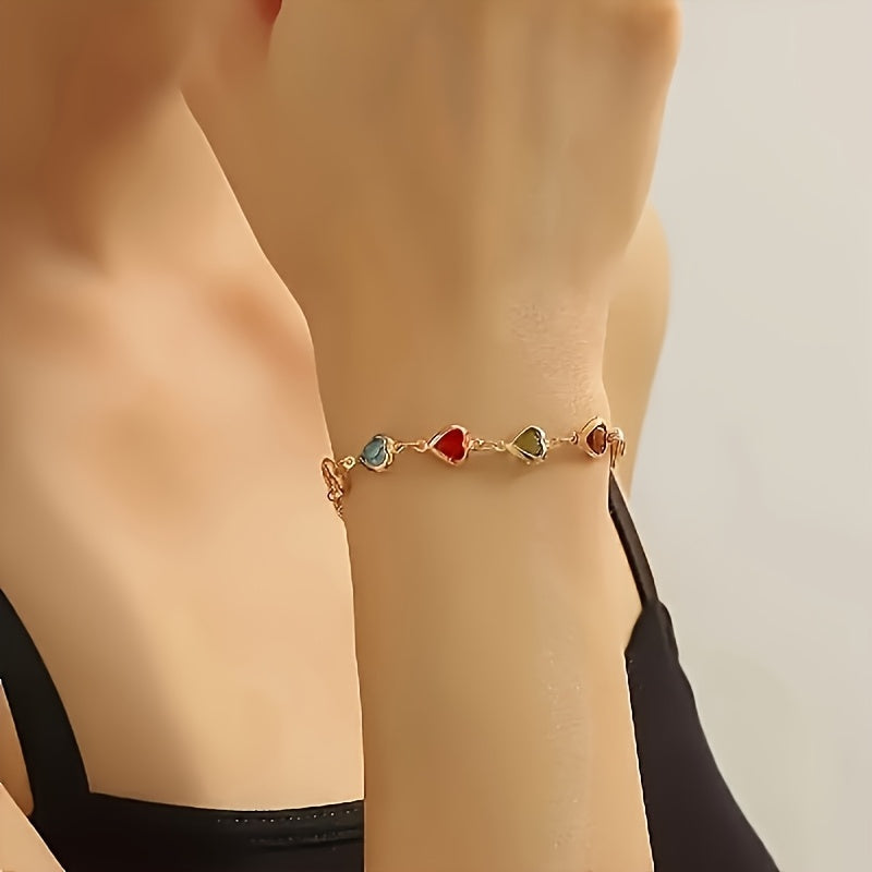 Heart-Shaped Statement Bracelet