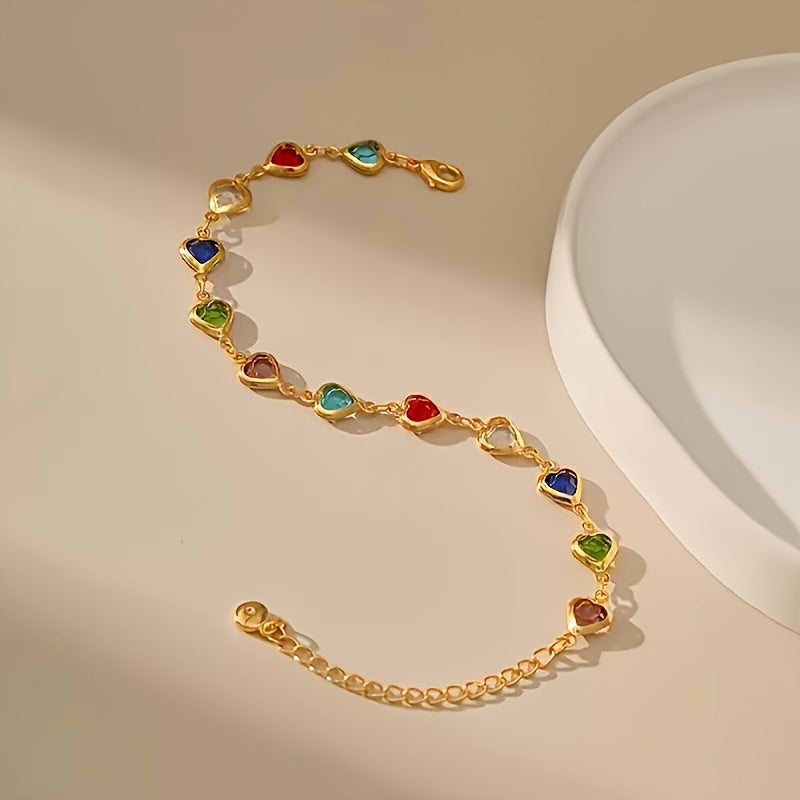 Heart-Shaped Statement Bracelet