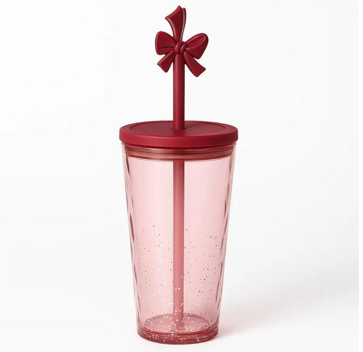 Pink Bow Starbucks Cup