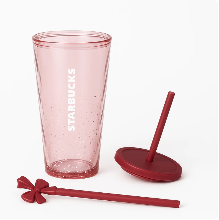 Pink Bow Starbucks Cup