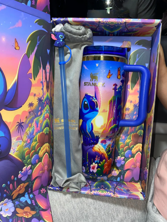 Stitch Insulated Cup Gift Box 40oz (with straw & topper)