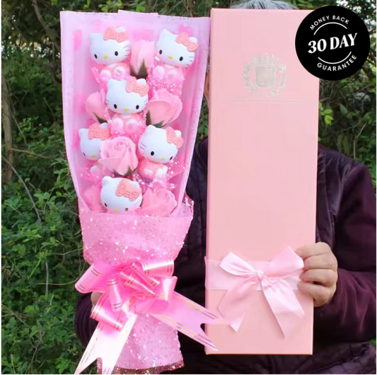 Kitty Bouquet with gift box packaging