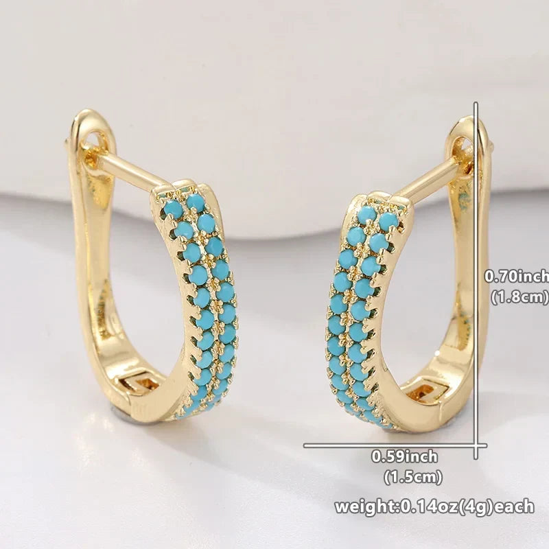 Classic Turquoise Hoop Earrings