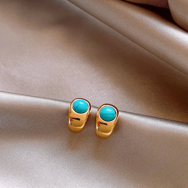 Timeless Copper Turquoise Earrings