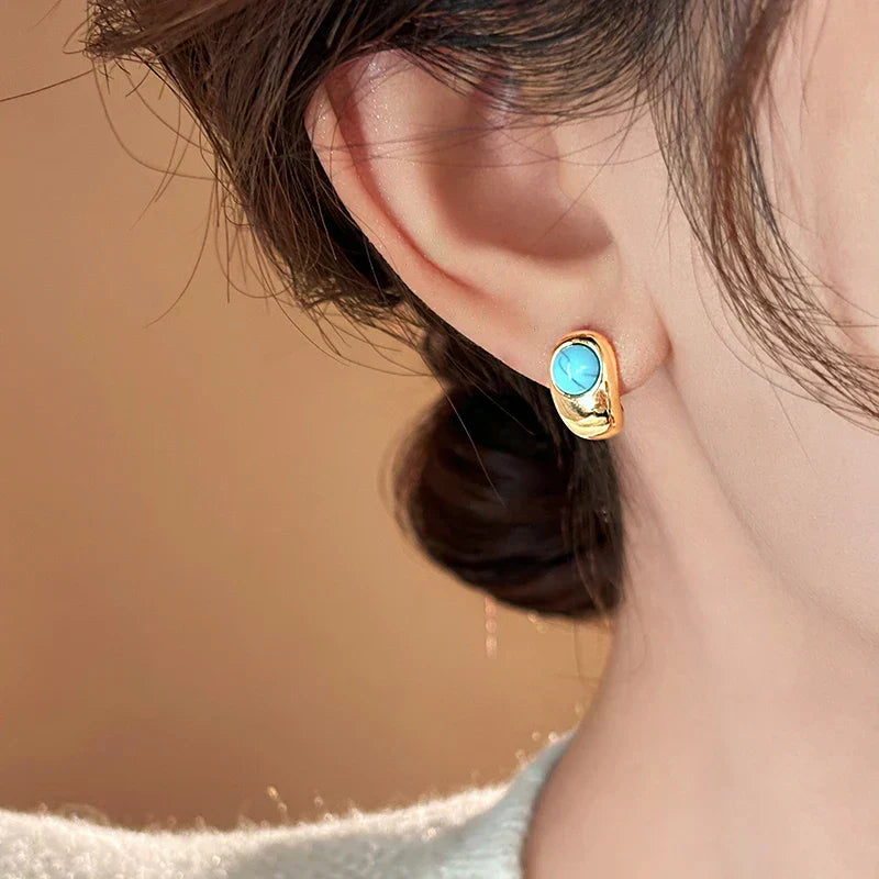 Timeless Copper Turquoise Earrings
