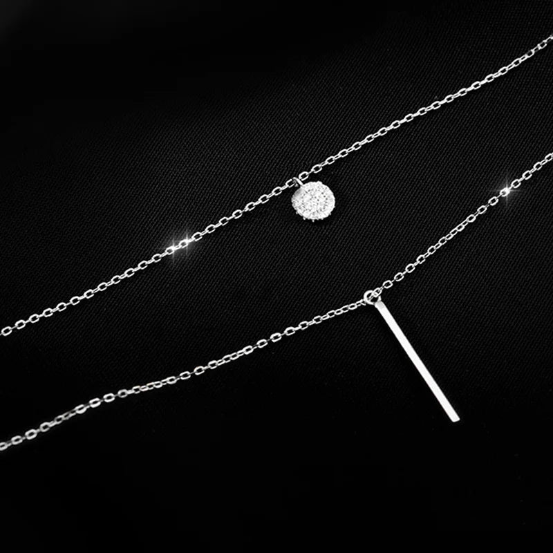 Double-Layer Sterling Silver Necklace