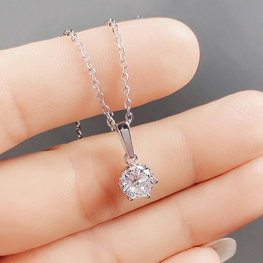 Classic Zircon Pendant Necklace