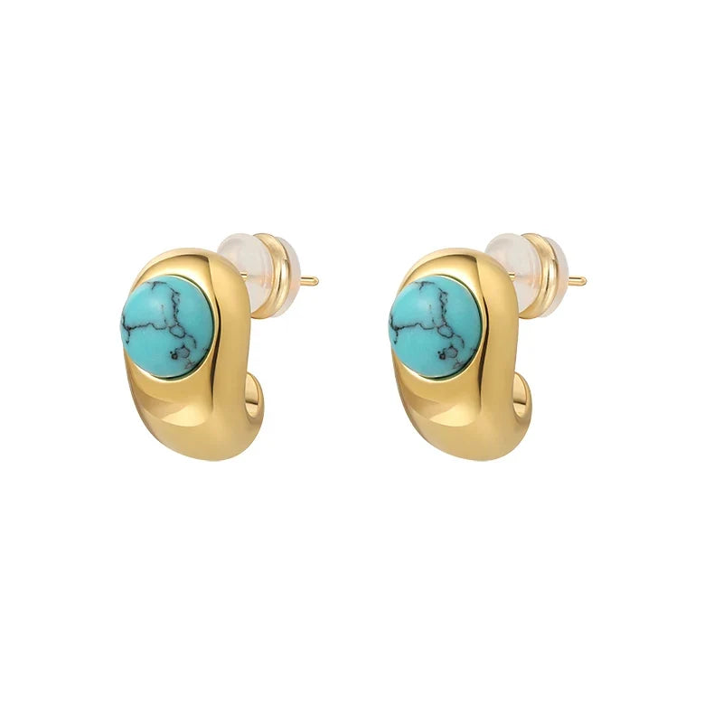 Timeless Copper Turquoise Earrings