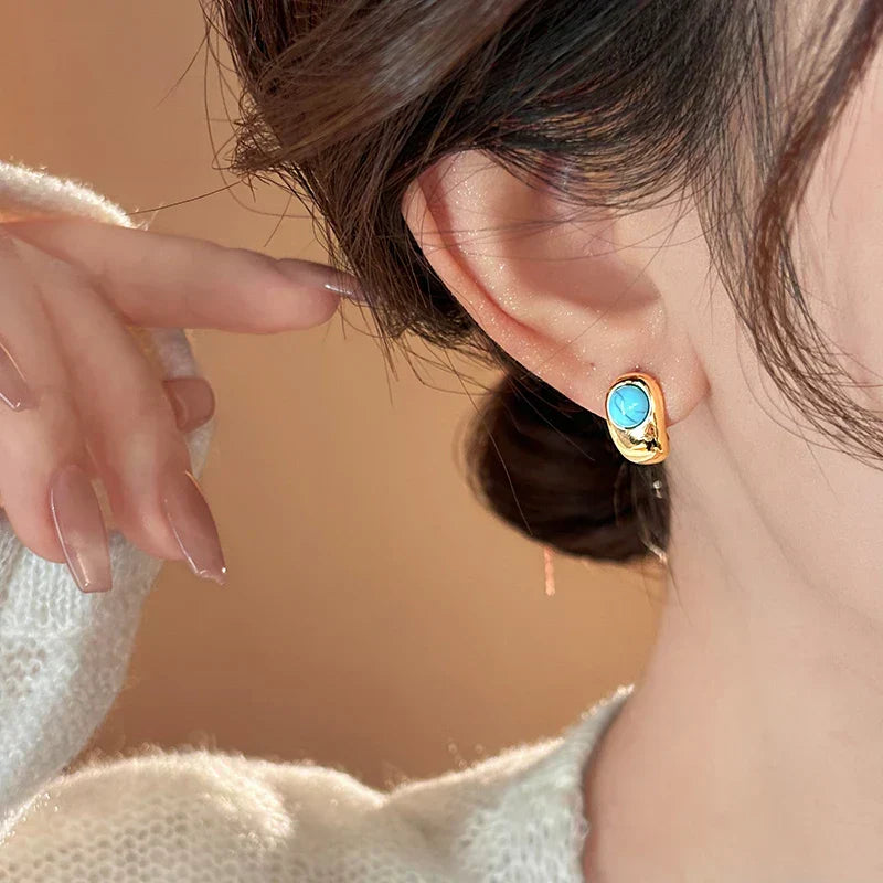 Timeless Copper Turquoise Earrings